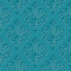 Tapeta Do Salonu Turkusowe ORNAMENTY Styl Glamour 53x1000  - Miniaturka zdjęcia nr 6