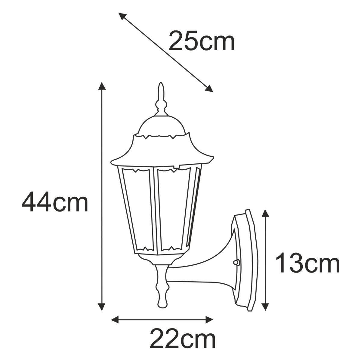 Kinkiet K-5006A UP LOZANA 22x44x25 cm do ogrodu czarny nr. 6