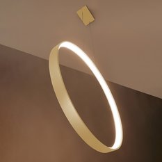 Lampa wisząca RIO 78 złota LED 3000K 150x16x78cm nowoczesna LED do salonu - Miniaturka zdjęcia nr 4