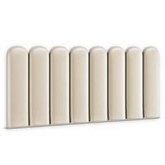 Panele tapicerowane 20x80 cm na ścianę płotek ekos skóra kremowy - Miniaturka zdjęcia nr 1