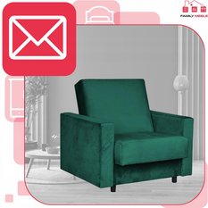 Fotel rozkładany Alicja butelkowa zieleń recepcja - Miniaturka zdjęcia nr 3