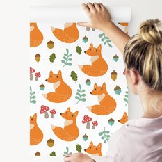 Tapeta Do Pokoju Dziecka Bajkowe LISKI Roślinki  - Miniaturka zdjęcia nr 7