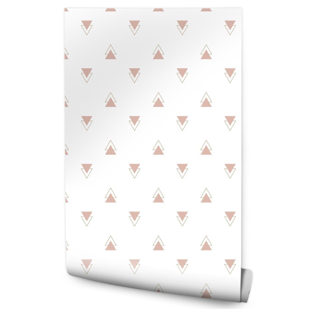 Tapeta GEOMETRYCZNA Minimalistyczne Trójkąty Wzór 53x1000 