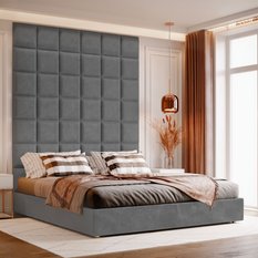 Panele tapicerowane 50x50 na ścianę wezgłowie szary - Miniaturka zdjęcia nr 6