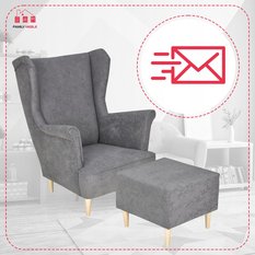 Relaksacyjne Miejsce - Fotel Uszak z Podnóżkiem - Miniaturka zdjęcia nr 4