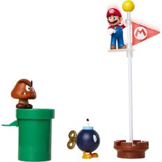 FIGURKI MARIO + GOOMBA + BOB-OMB SUPER MARIO JAKKS PACIFIC ACORN PLAINS DIORAMA SET  - Miniaturka zdjęcia nr 7