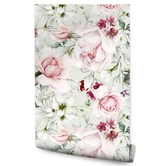 Tapeta Do Sypialni Różowe PEONIE Kwiaty Liście 3D  - Miniaturka zdjęcia nr 1