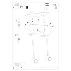 Plafon NORANO 2 czarny 43x10x30cm nowoczesna lampa GU10 do salonu  - Miniaturka zdjęcia nr 7