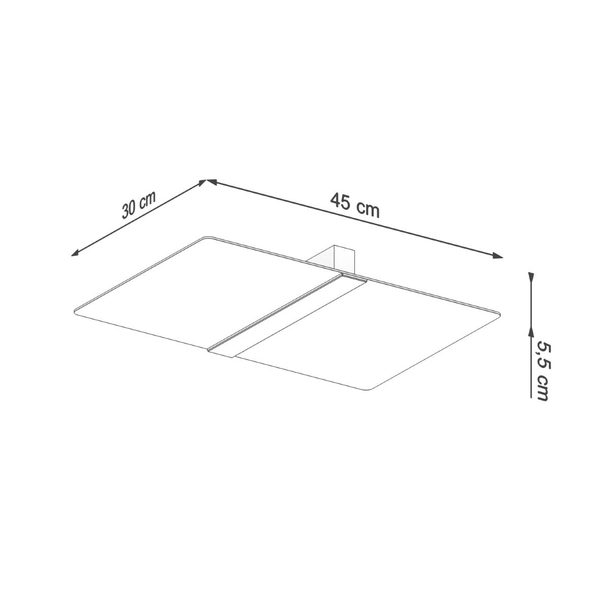 Plafon AZALIA 5.5x30x45cm nowoczesna lampa G9 do salonu nr. 4