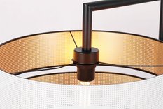 Lampa podłogowa K-5295 VEGA 40x160x44 cm do salonu lub pokoju czarny/biały/złoty - Miniaturka zdjęcia nr 5