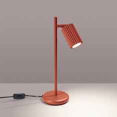 Lampa biurkowa Karbon 43x19.5x14.5cm do sypialni salonu ochra czerwona  - Miniaturka zdjęcia nr 3