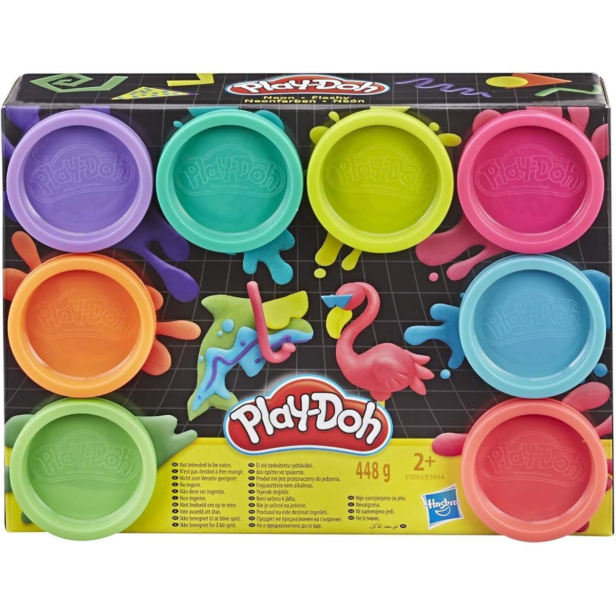 Ciastolina neonowe kolory zestaw tub mix kolorów 8-pak e5063 play-doh dla dziecka