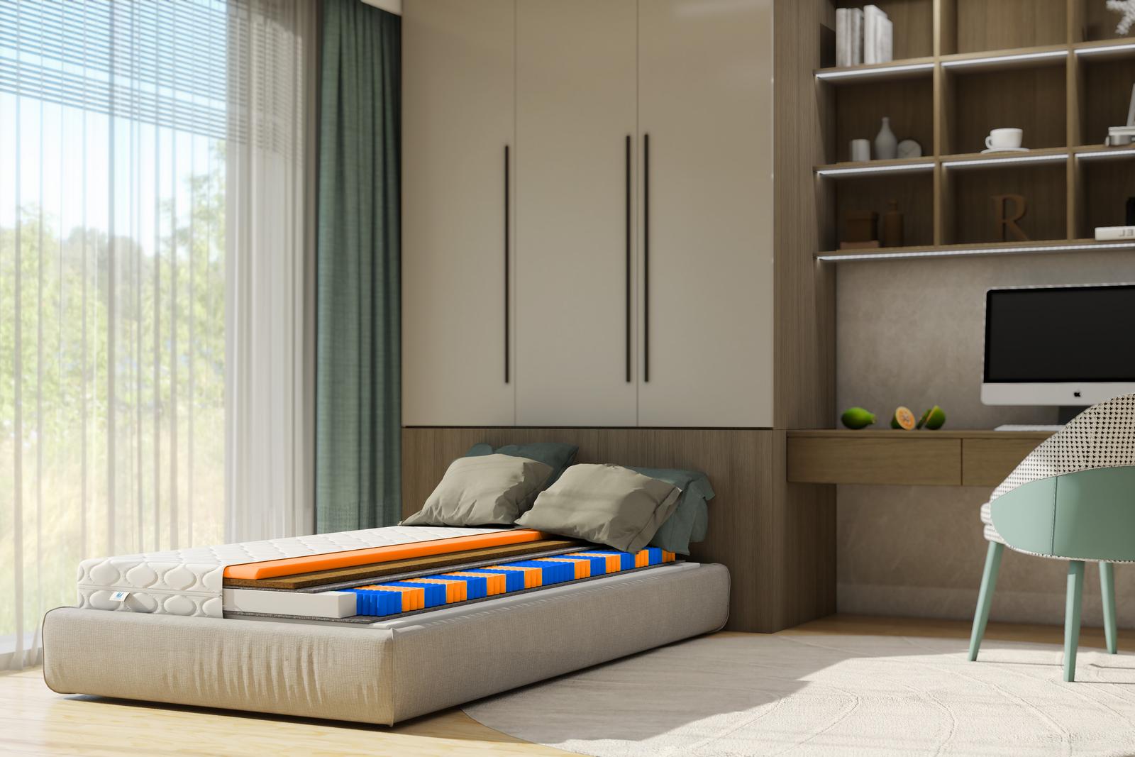 Dwustronny materac dla dziecka 80x190 Kieszeniowy z kokosem TIKO KIDS 17 cm H3/H4 antyalergiczny nr. 5