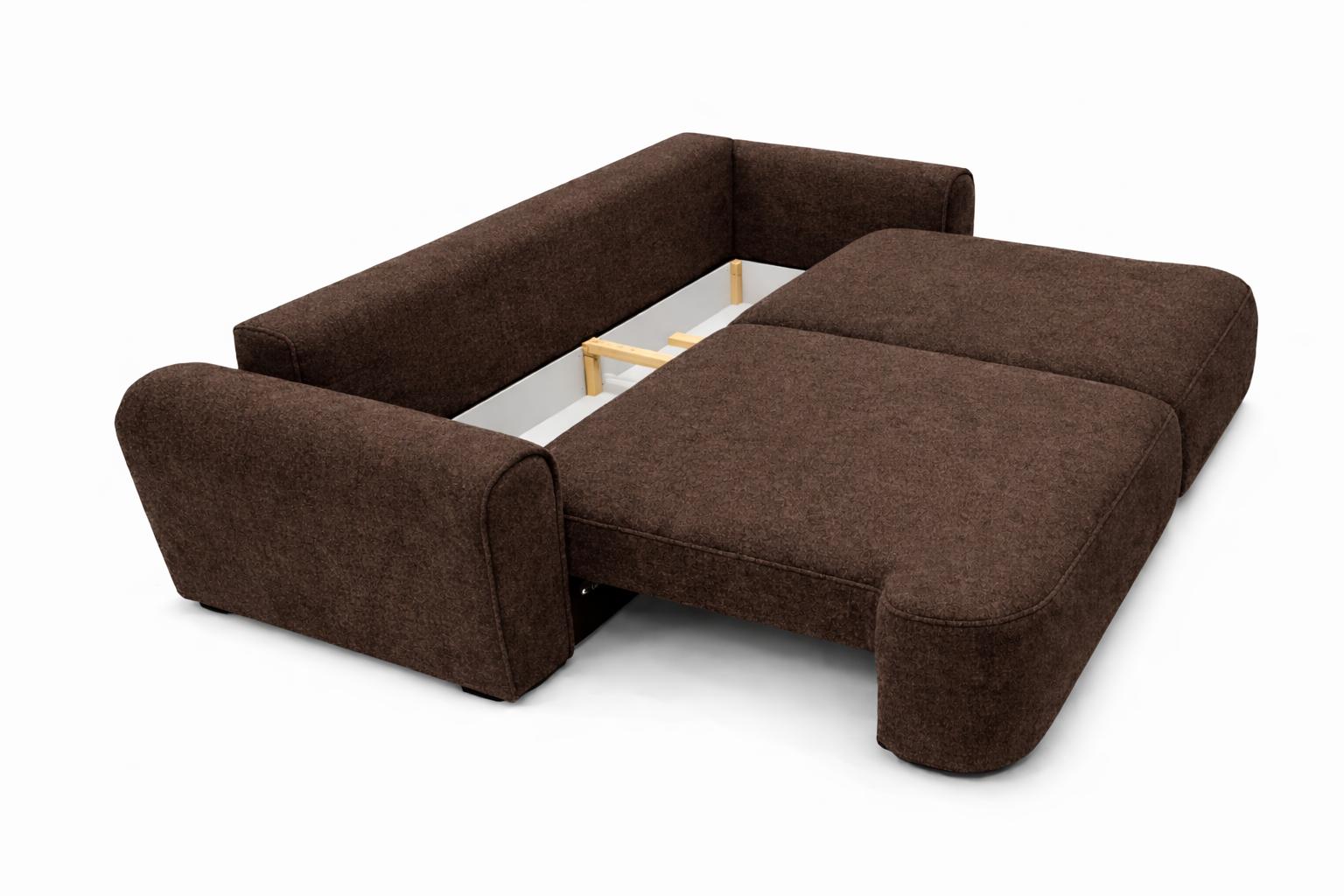 Kanapa z funkcją spania ITALY 250x100x82 cm FLOW 01 trzyosobowa sofa rozkładana brązowa nr. 3