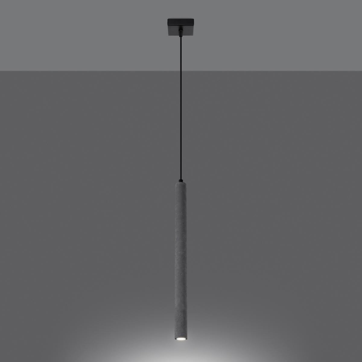 Lampa wisząca PASTELO 1 beton 120x3.5x3.5cm nowoczesna lampa G9 do salonu nr. 3