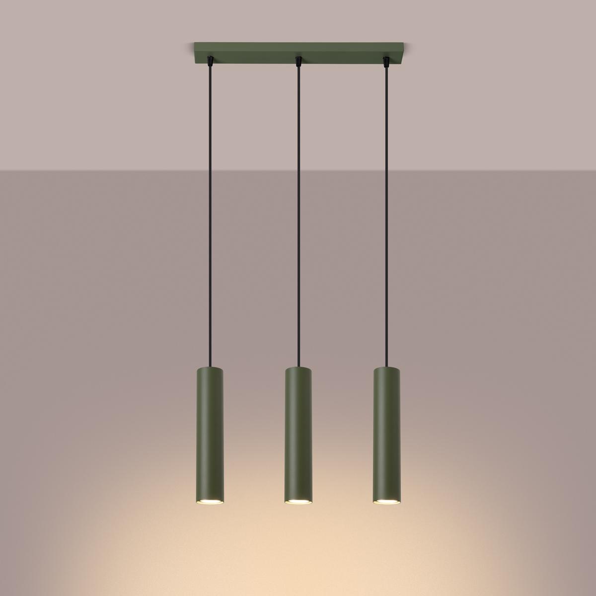 Lampa wisząca Lagos 98x6x45cm do sypialni salonu zielona oliwka nr. 3