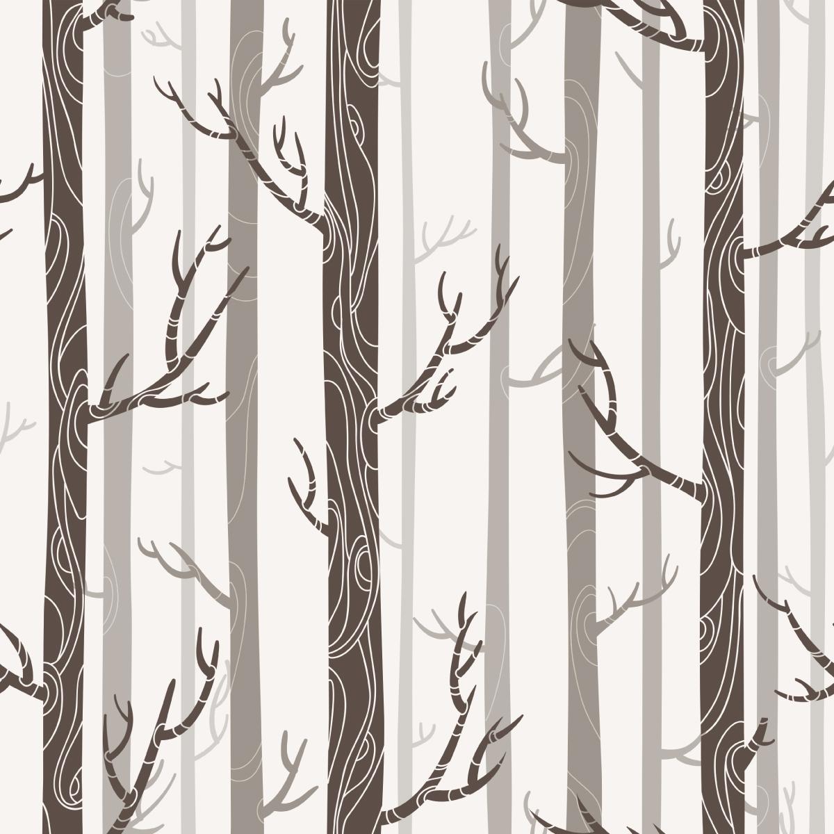 Tapeta Na Korytarz Pastelowe DRZEWA Natura Retro 53x1000 nr. 6