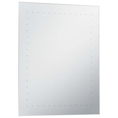  Lustro 50x60 cm do sypialni łazienki ścienne z LED aluminium szklane srebrny - Miniaturka zdjęcia nr 1