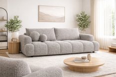 Kanapa rozkładana trzyosobowa Mediolan 250x112x90 cm LOOP sofa z funkcją spania szara - Miniaturka zdjęcia nr 2