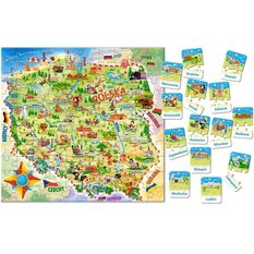 CASTORLAND Puzzle edukacyjne układanka Mapa Polski 128 elementów 6+ - Miniaturka zdjęcia nr 3