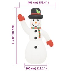 Nadmuchiwany bałwan z oświetleniem LED, 805 cm - Miniaturka zdjęcia nr 12