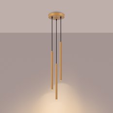 Lampa wisząca ARCHE 3P złota 120x20x20cm nowoczesna lampa G9 do salonu - Miniaturka zdjęcia nr 3