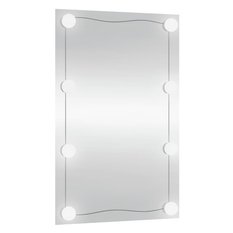 Lustra 40x60 cm do łazienki sypialni z LED ścienne prostokątne srebrne - Miniaturka zdjęcia nr 4