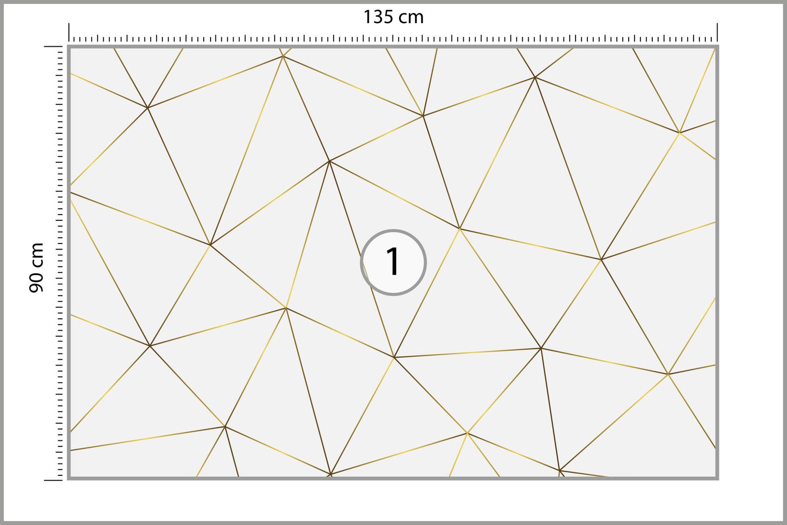 Fototapeta Do Sypialni Złoty Wzór GEOMETRYCZNY Abstrakcja Efekt 3D  nr. 2