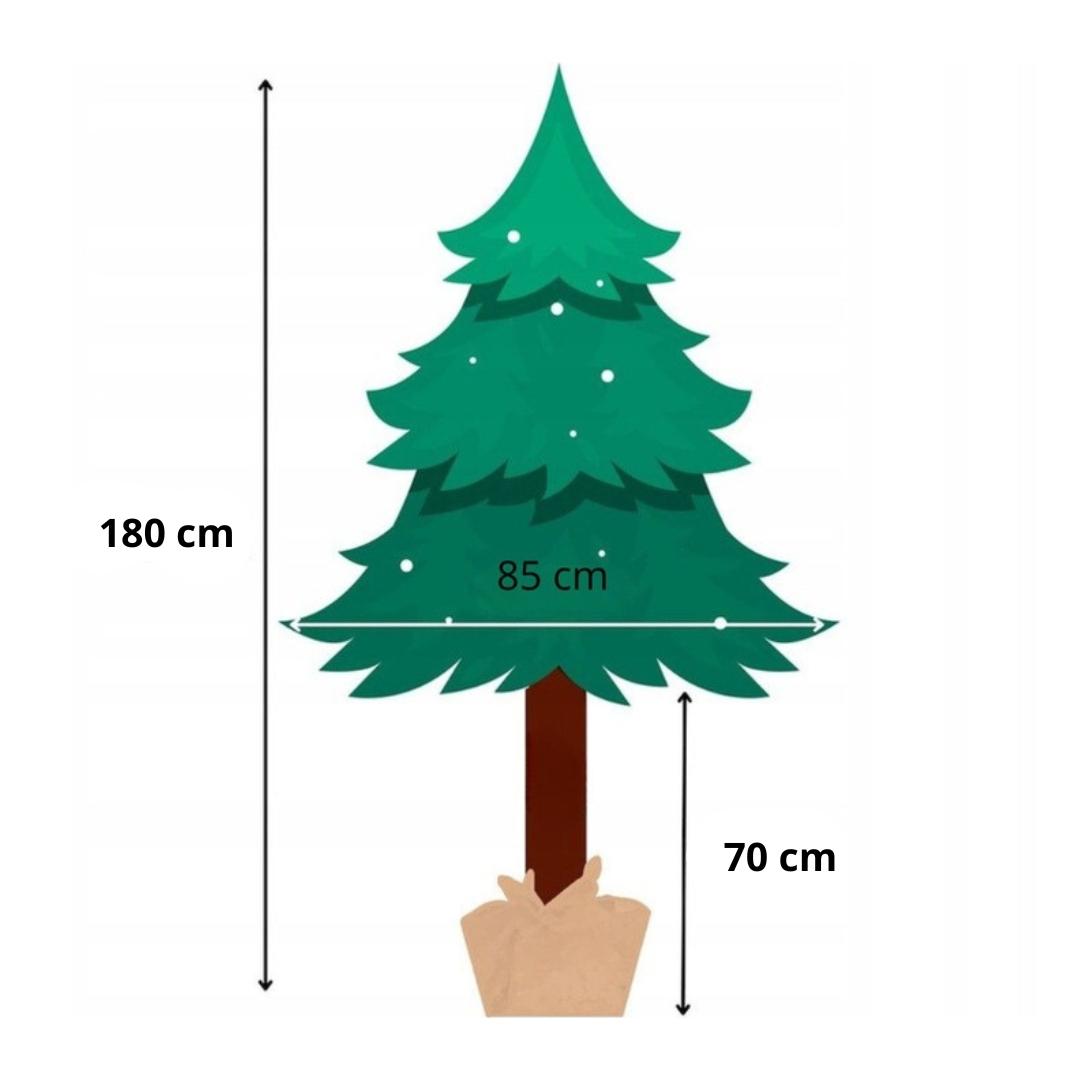 Choinka sztuczna 180 cm na pniu sosna z szyszkami diamentowa bezpieczna dla dzieci do salonu nr. 12