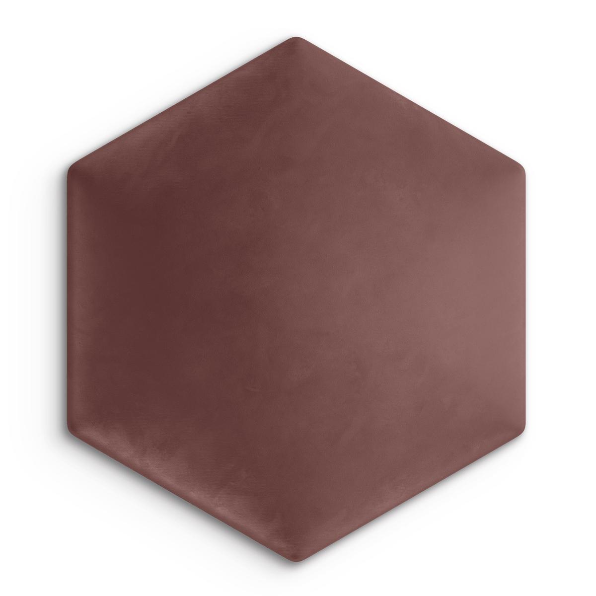 Panele tapicerowane  26x30 cm na ścianę hexagon brudny róż nr. 2