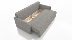Kanapa Dalia 90x207x93 cm z funkcją spania do salonu rozkładana lambi kremowa - Miniaturka zdjęcia nr 5