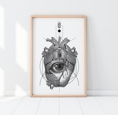 Plakat anatomia serca 50x70 cm dekoracja ścienna bez ram  - Miniaturka zdjęcia nr 2