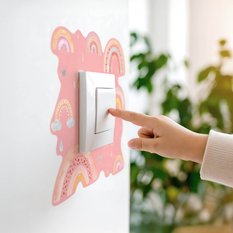 Naklejka Pod Włącznik Kontakt Tęcze Serduszka 20x20 Styl Boho Dla Dziewczynki - Miniaturka zdjęcia nr 7