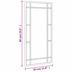 Lustro 30x60 cm do sypialni łazienki ścienne prostokątne żelazo czarne  - Miniaturka zdjęcia nr 8