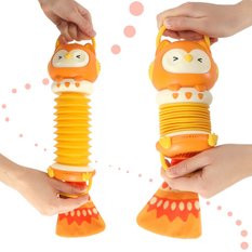 Harmonia akordeon zabawka sensoryczna dla dzieci sowa pomarańczowa - Miniaturka zdjęcia nr 6