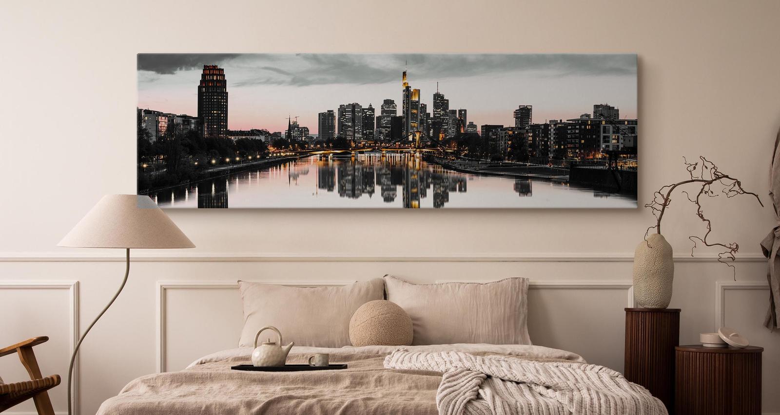 Obraz Do Salonu PANORAMA Frankfurtu Miasto Architektura 145x45cm nr. 5