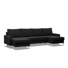 Narożnik sofa kanapa typ U Blank czarna - Miniaturka zdjęcia nr 1