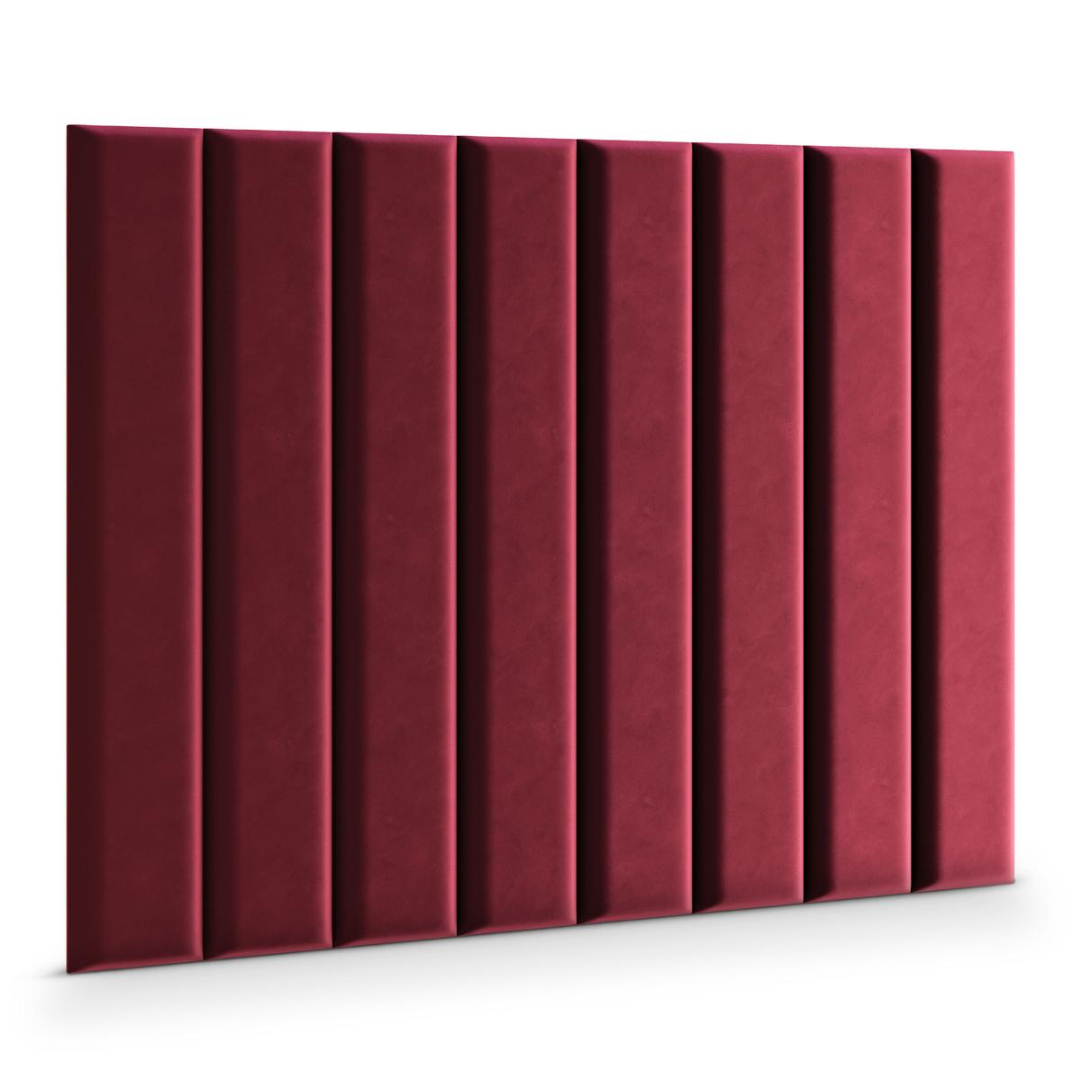  Panele tapicerowane 100x20 cm na ścianę magic velvet bordowy
