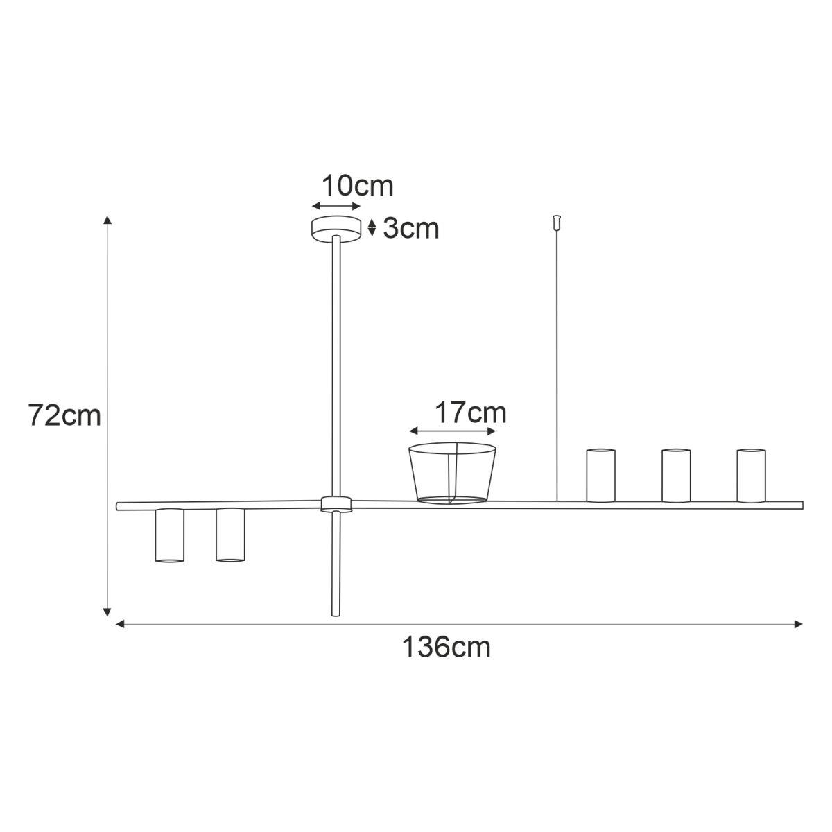 Lampa sufitowa K-4756 ROCCO 136x72x17 cm do salonu lub pokoju czarny nr. 3