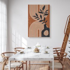 Obraz Na Płótnie Liście Natura Dzbanek Abstrakcja Styl Boho 80x120cm - Miniaturka zdjęcia nr 4