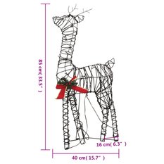 Świąteczne renifery z saniami 90  LED ciepłe białe rattan na święta do ogrodu - Miniaturka zdjęcia nr 12