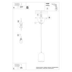 Lampa wisząca NIMIS 125x14.5x14.5cm nowoczesna E27 do salonu - Miniaturka zdjęcia nr 6