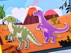 Książka magnetyczna Dinozaury RK-770 edukacyjna układanka dla dzieci - Miniaturka zdjęcia nr 7