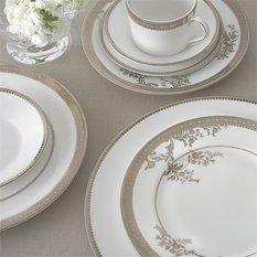 Talerz obiadowy głęboki 23 cm Vera Wang Lace Gold Wedgwood biały do jadalni - Miniaturka zdjęcia nr 2