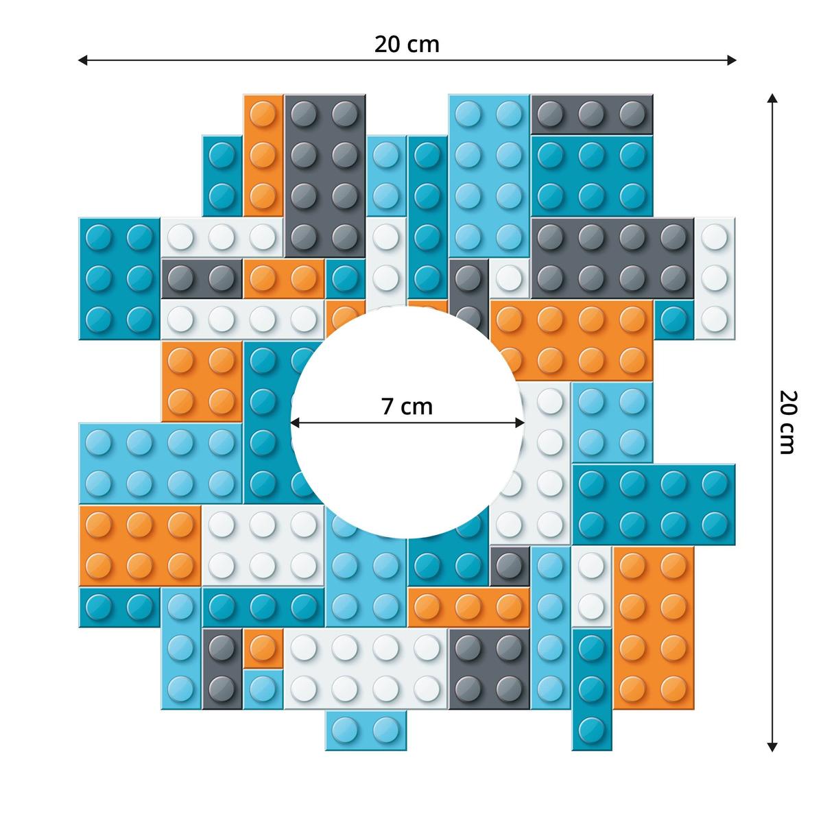 Naklejka Pod Włącznik Kontakt Kolorowe 20x20 Klocki Lego Do Pokoju Chłopca nr. 2