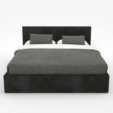 Łóżko tapicerowane do sypialni basic 120x200x88 cm podwójne z pojemnikiem czarne  - Miniaturka zdjęcia nr 14