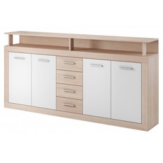 Komoda XXL Luna 190 cm dąb sonoma biały - Miniaturka zdjęcia nr 1