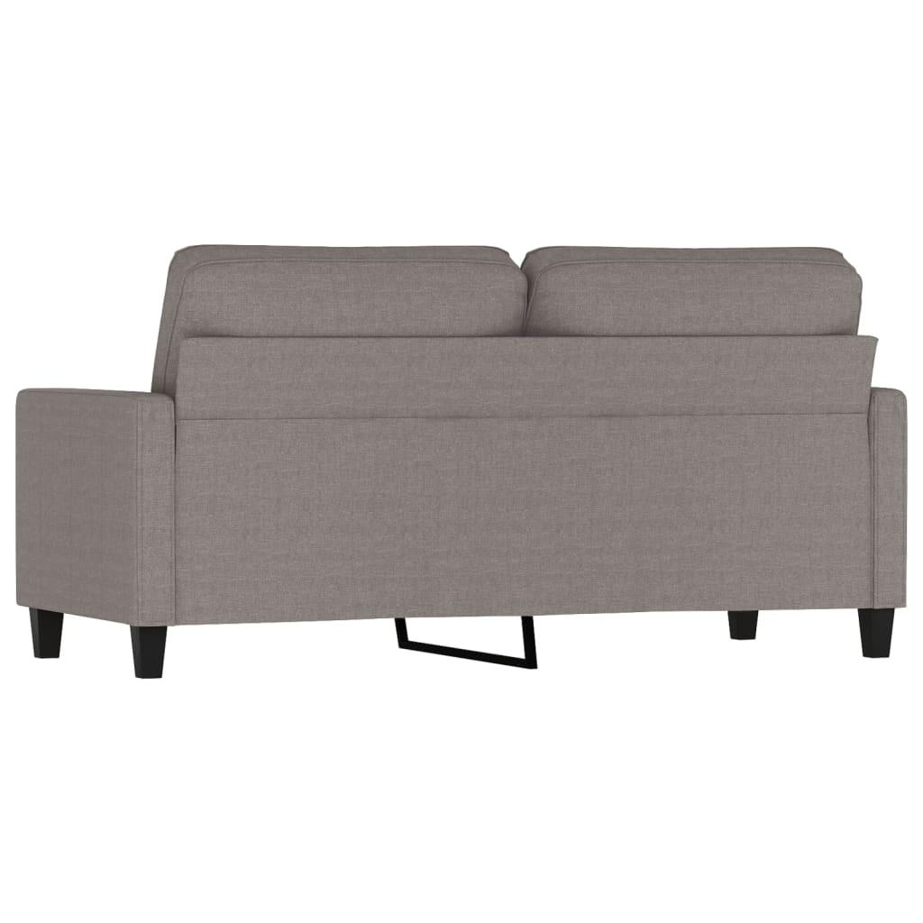 Sofa 158x77x80 cm 2-osobowa wygodna tapicerowana tkaniną taupe do salonu nr. 5