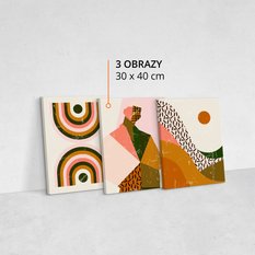 Obrazy Na Ścianę Set Styl Boho Abstrakcja Portret Pejzaż Minimalizm 90x40cm - Miniaturka zdjęcia nr 10