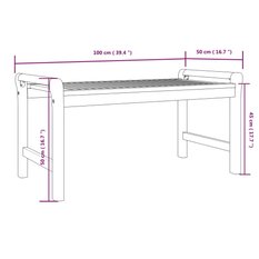 Stolik kawowy 100x50x50 cm z litego drewna akacjowego do salonu - Miniaturka zdjęcia nr 7